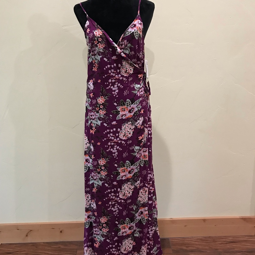 Gianni Bini Purple Floral Maxi Dress